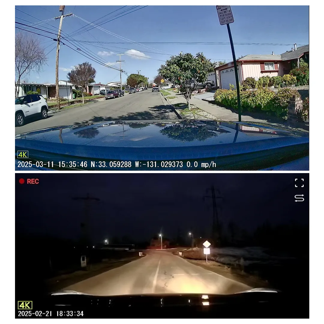 4K Dashcam m. For- & Bagkamera, WiFi, Natsyn & Parkeringsovervågning 2