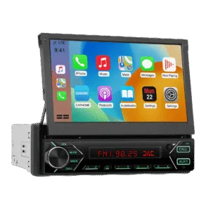 1-DIN utdragbar display - 7" bilradio med Apple CarPlay och Android Auto
