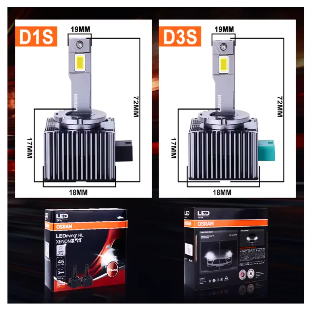 D3S LED-forlygtepærer – 6000K, CANbus, Xenon-erstatning (OSRAM-style)2