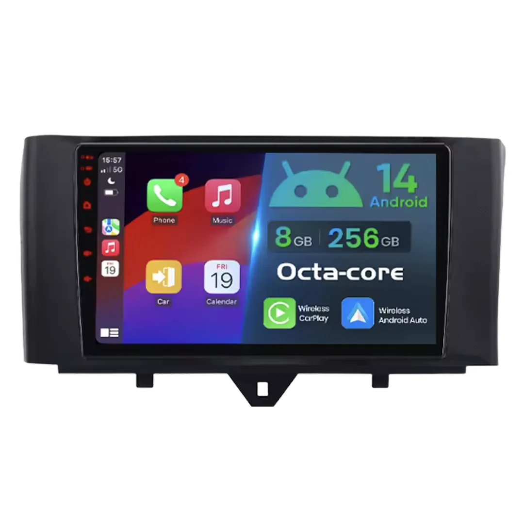 Smart Fortwo 451 2011–2015 – 9″ Bilradio m. Apple CarPlay Og Android Auto